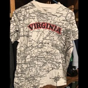 American Crown Virginia Map T-shirt Small
